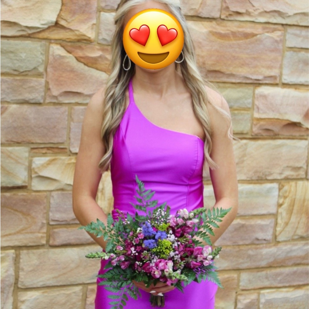 Vibrant Fuchsia Jessica Angel Prom Dress - Picture 2 of 4